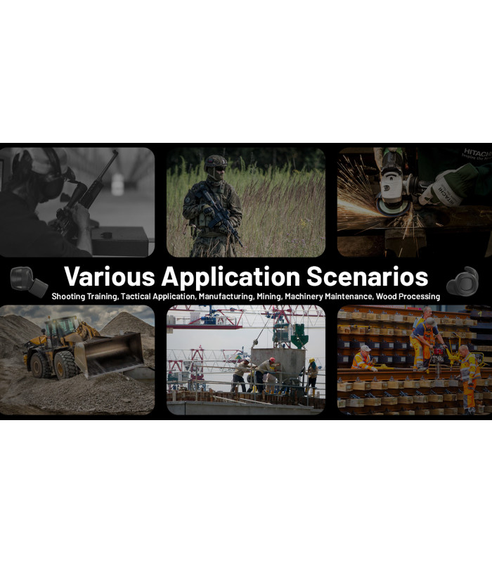 Ωτοασπίδες Ηλεκτρονικές NITECORE NE20, Black