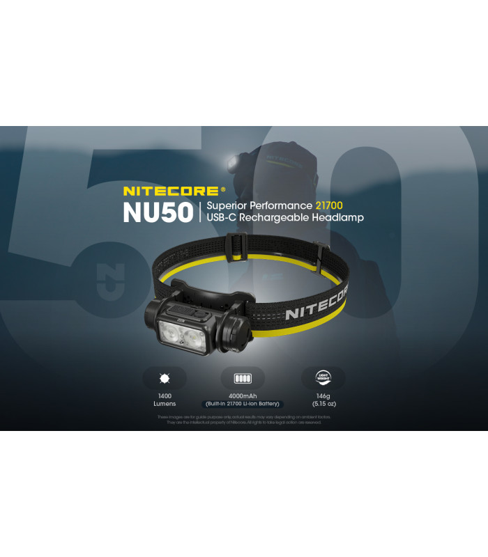 ΦΑΚΟΣ LED NITECORE HEADLAMP NU50, 1400Lm , 4000ma