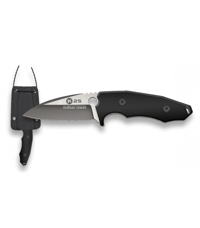 ΜΑΧΑΙΡΙ K25 black G10 knife. Blade: 7 cm, 32602