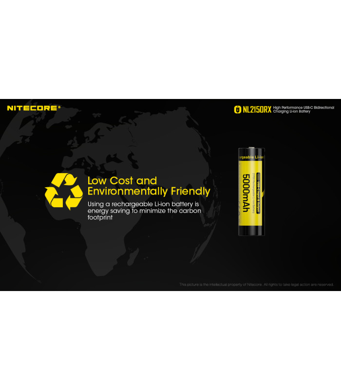 ΜΠΑΤΑΡΙΑ NITECORE 21700/ 5000mAh/ RX , USB-C