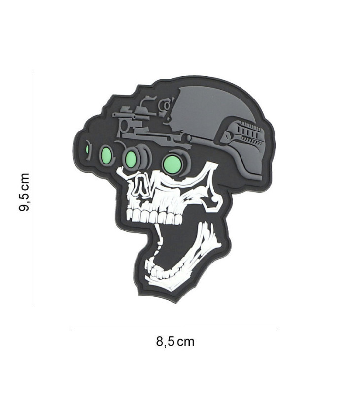 101 INC Decorative Patch 3D PVC Night Vision Skull | Sabotage Oddal