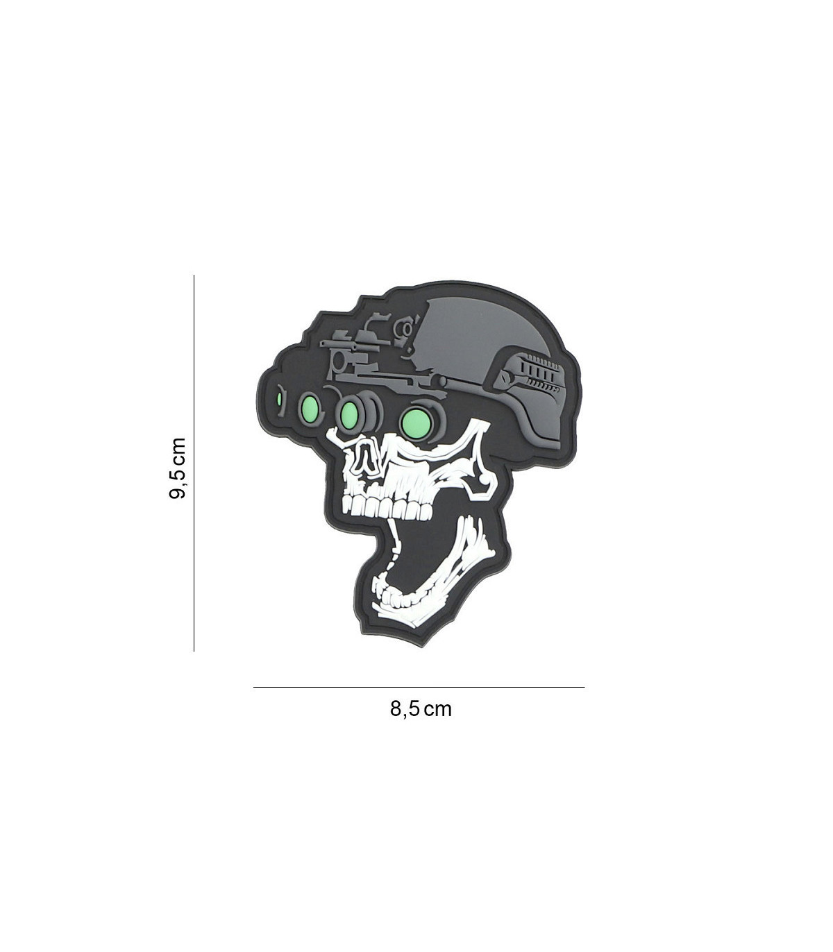 101 INC Decorative Patch 3D PVC Night Vision Skull | Sabotage Oddal