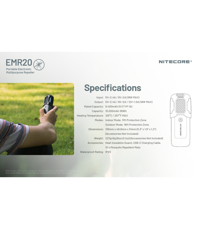 ΑΠΩΘΗΤΗΣ ΕΝΤΟΜΩΝ NITECORE EMR20