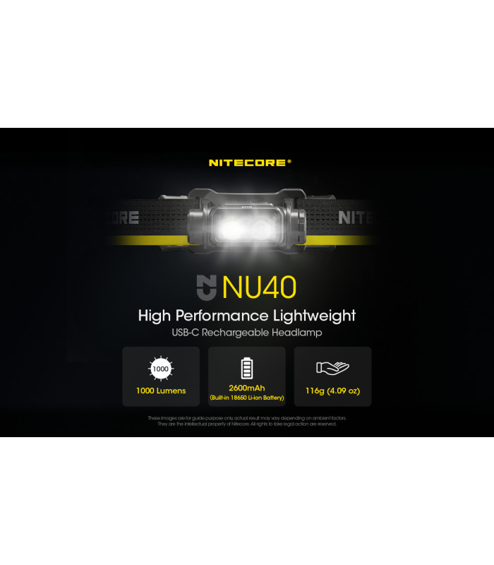 ΦΑΚΟΣ LED NITECORE HEADLAMP NU40, 1000Lm