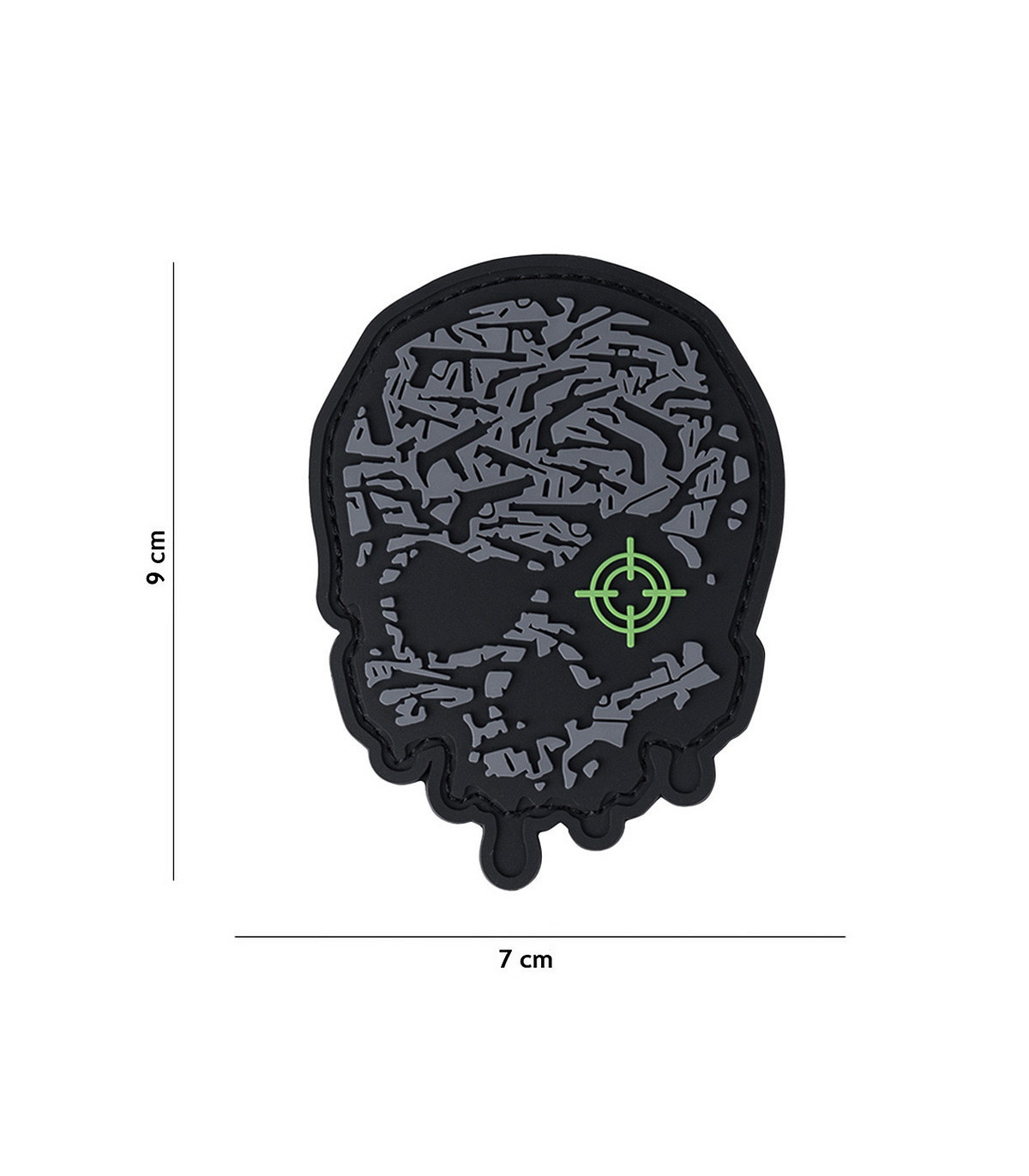 101 INC Decorative Patch 3D PVC Target Eye Skull | Sabotage Oddal