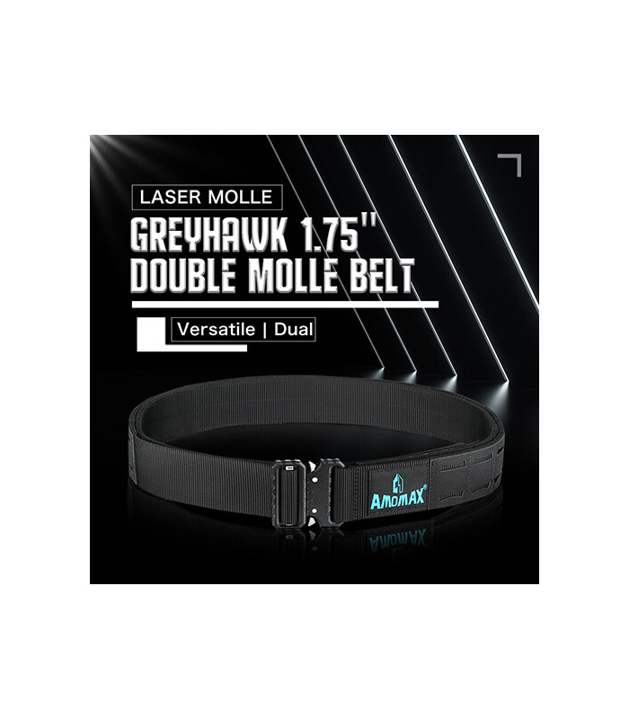 Ζώνη Επιχειρησιακή AMOMAX, Molle, Διπλή, Black, MD