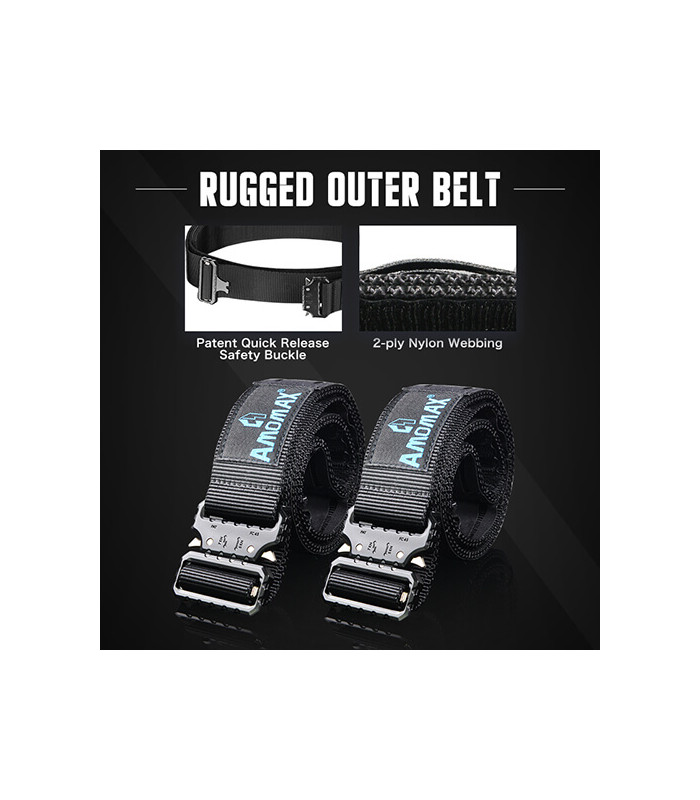 Ζώνη Επιχειρησιακή AMOMAX, Molle, Διπλή, Black, MD