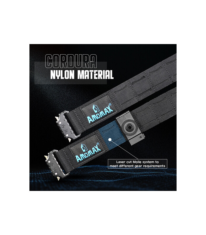 Ζώνη Επιχειρησιακή AMOMAX, Molle, Διπλή, Black, MD