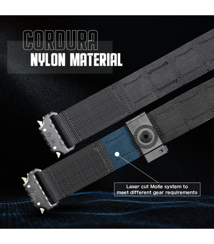 Ζώνη Επιχειρησιακή AMOMAX, Molle, Διπλή, Black, MD