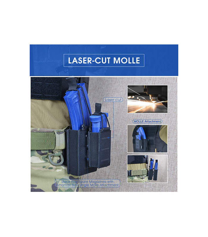 ΘΗΚΗ ΓΕΜΙΣΤΗΡΩΝ AMOMAX, Πιστολίου, Universal Fabric, Black, Μονή