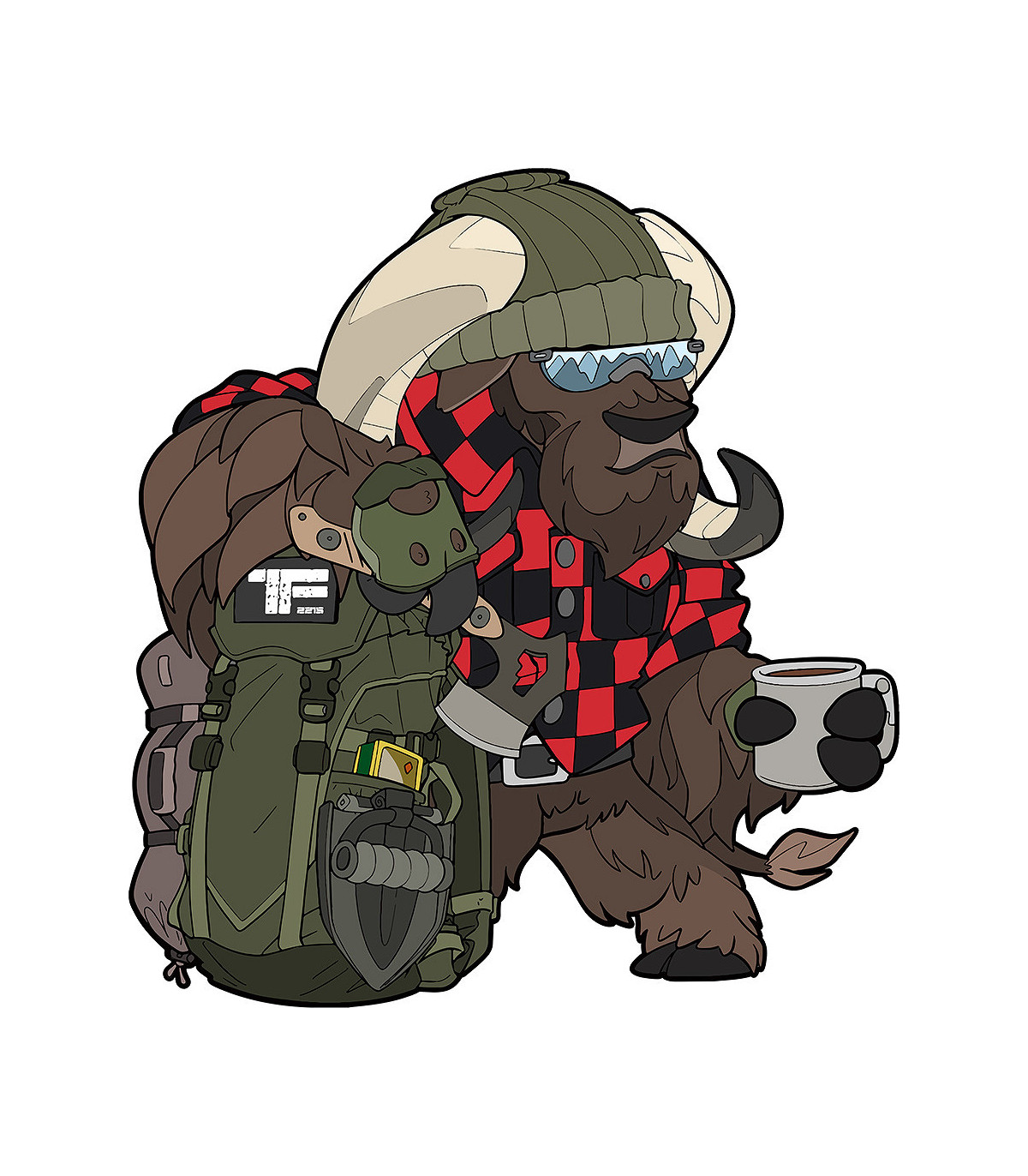 TF-2215 Decorative Patch 3D PVC Bushcraft Ox | Sabotage Oddal