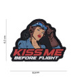 101 INC DECORATIVE PATCH 3D PVC KISS ME BEFORE FLIGHT