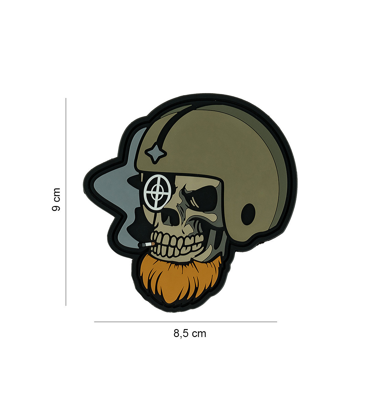 Διακοσμητικό Σήμα 101 INC Patch 3D PVC Bearded Skull Pilot | Sabotage Oddal