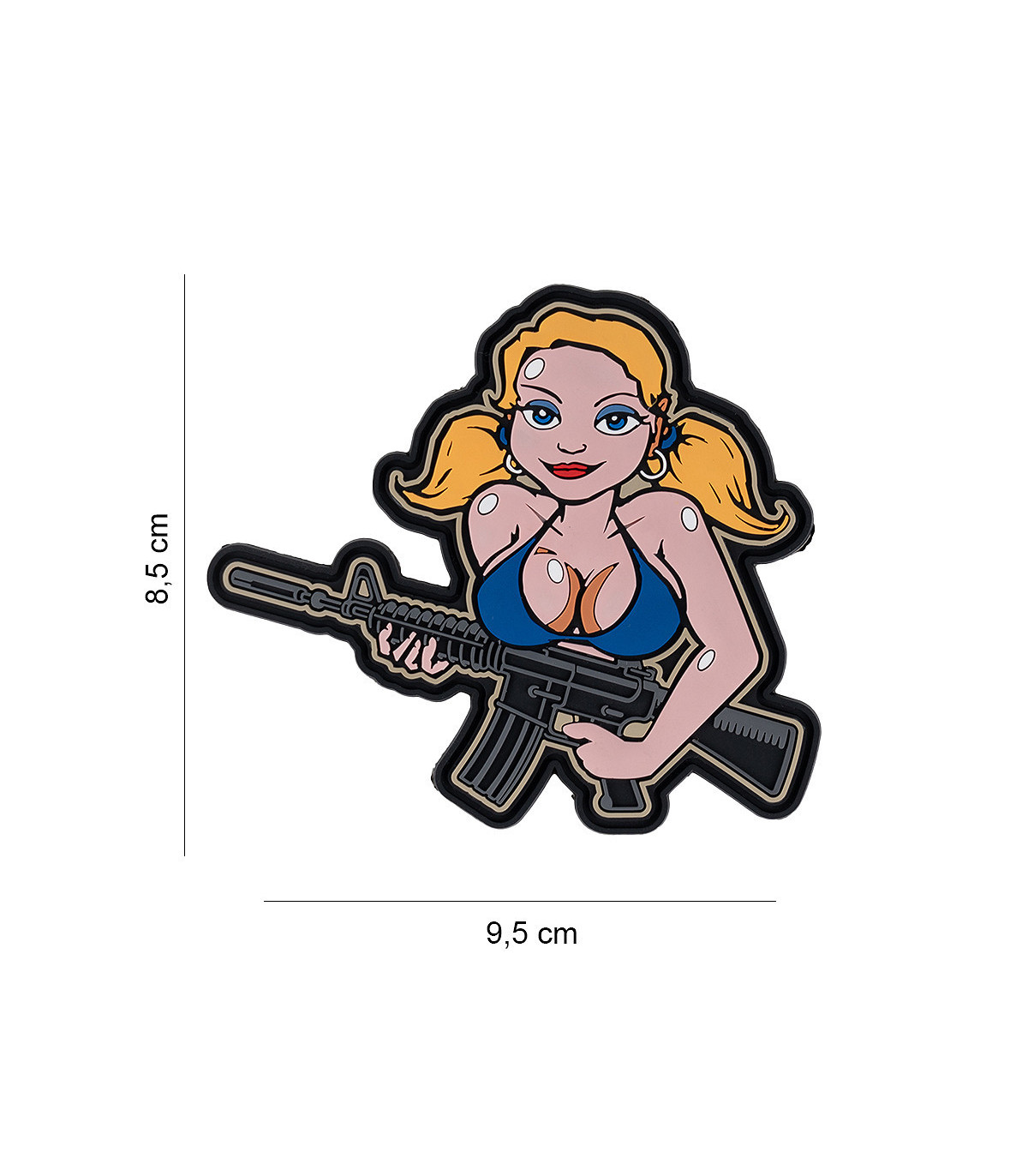 101 INC Decorative Patch 3D PVC Tactical Girl Blonde Hair | Sabotage Oddal