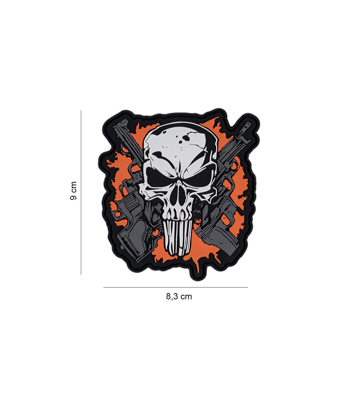 Διακοσμητικό Σήμα 101 INC Patch 3D PVC Punish Skull Crossed Guns | Sabotage Oddal