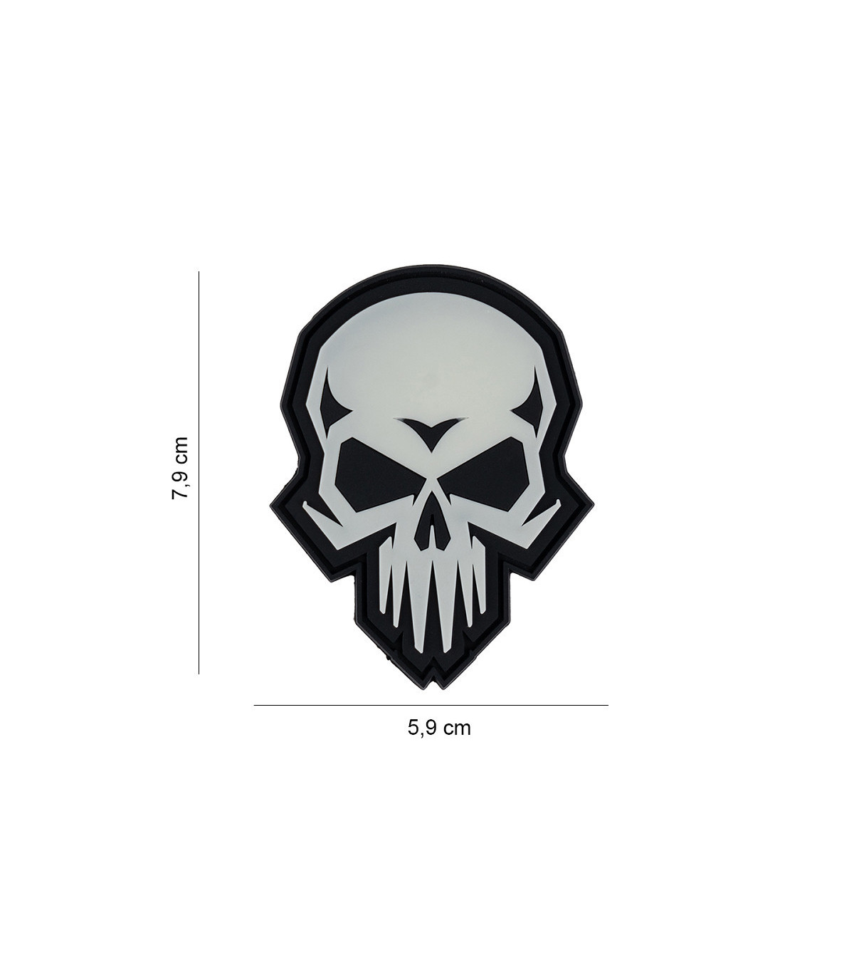 Διακοσμητικό σήμα 101 INC Patch 3D PVC Psycho Skull Glow in the Dark | Sabotage Oddal