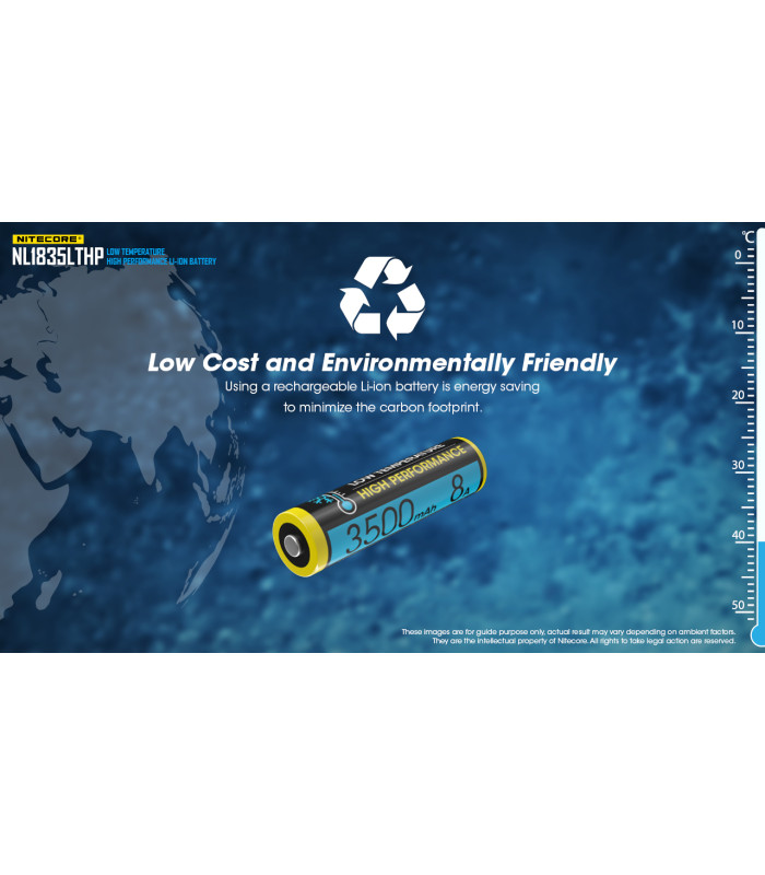 ΜΠΑΤΑΡΙΑ NITECORE 18650, NL1835LTHP,8A (τιμή τεμαχίου)