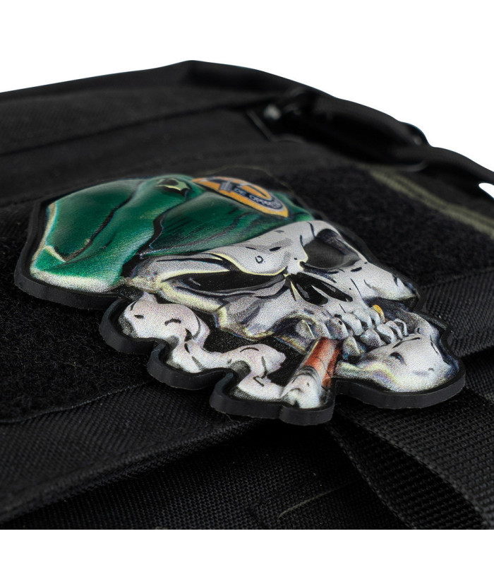 101 INC Decorative Patch 3D UV PVC Skull Green Beret | Sabotage Oddal
