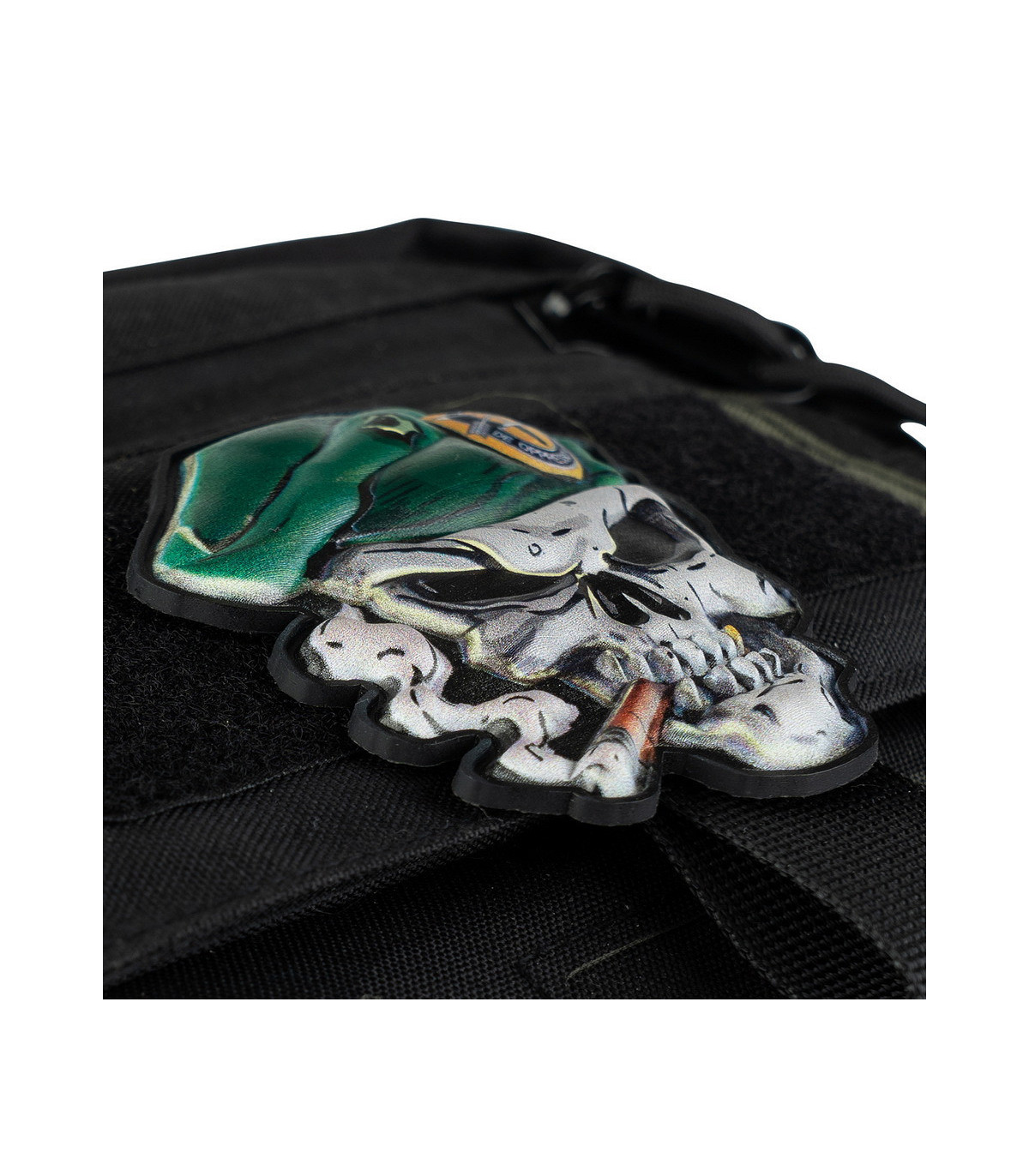 101 INC Decorative Patch 3D UV PVC Skull Green Beret | Sabotage Oddal