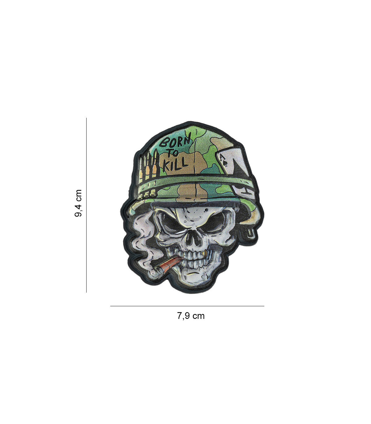 Διακοσμητικό Σήμα 101 INC Patch 3D UV Skull Vietnam Ace | Sabotage Oddal