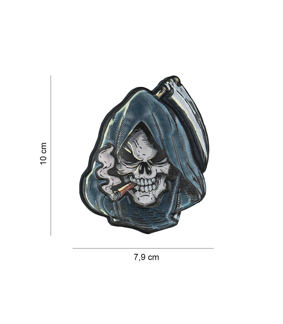 101 INC Decorative Patch 3D UV PVC Skull Grim Reaper | Sabotage Oddal