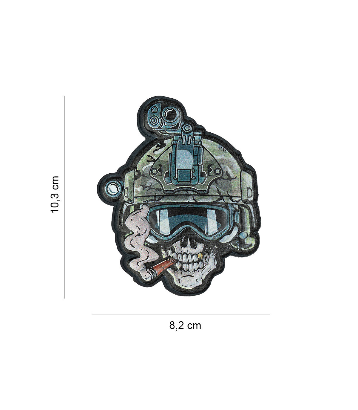 101 INC Decorative Patch 3D UV PVC Skull Operator | Sabotage Oddal