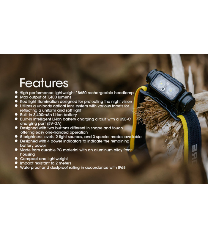 ΦΑΚΟΣ LED NITECORE HEADLAMP NU43, 1400Lm