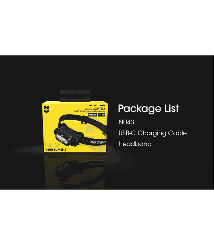ΦΑΚΟΣ LED NITECORE HEADLAMP NU43, 1400Lm