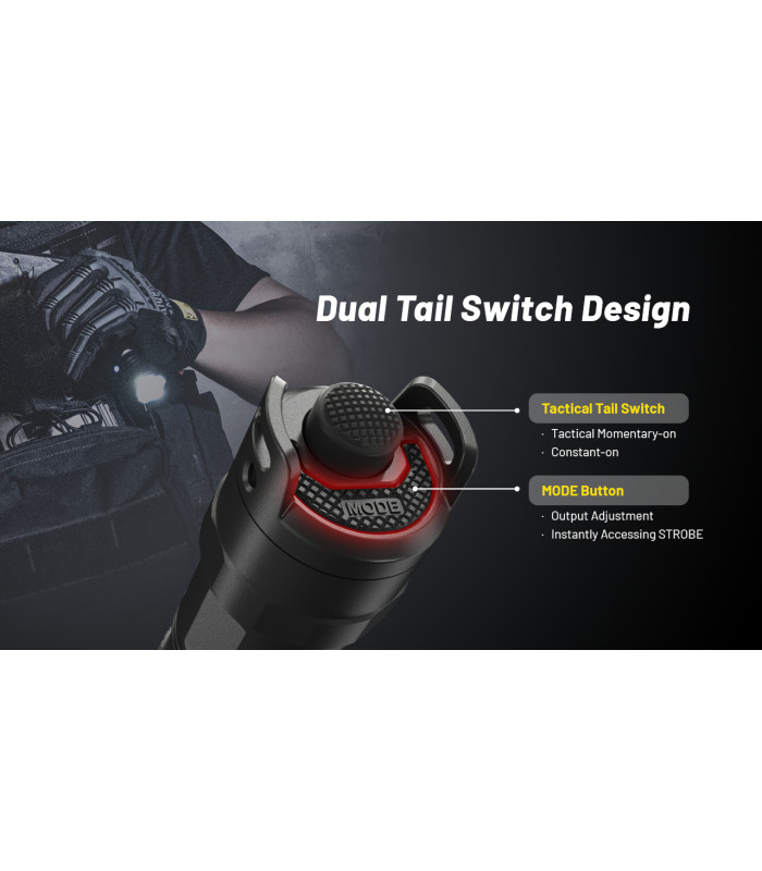 ΦΑΚΟΣ LED NITECORE PRECISE P23i, Tactical, Strobe Ready, 3000lm