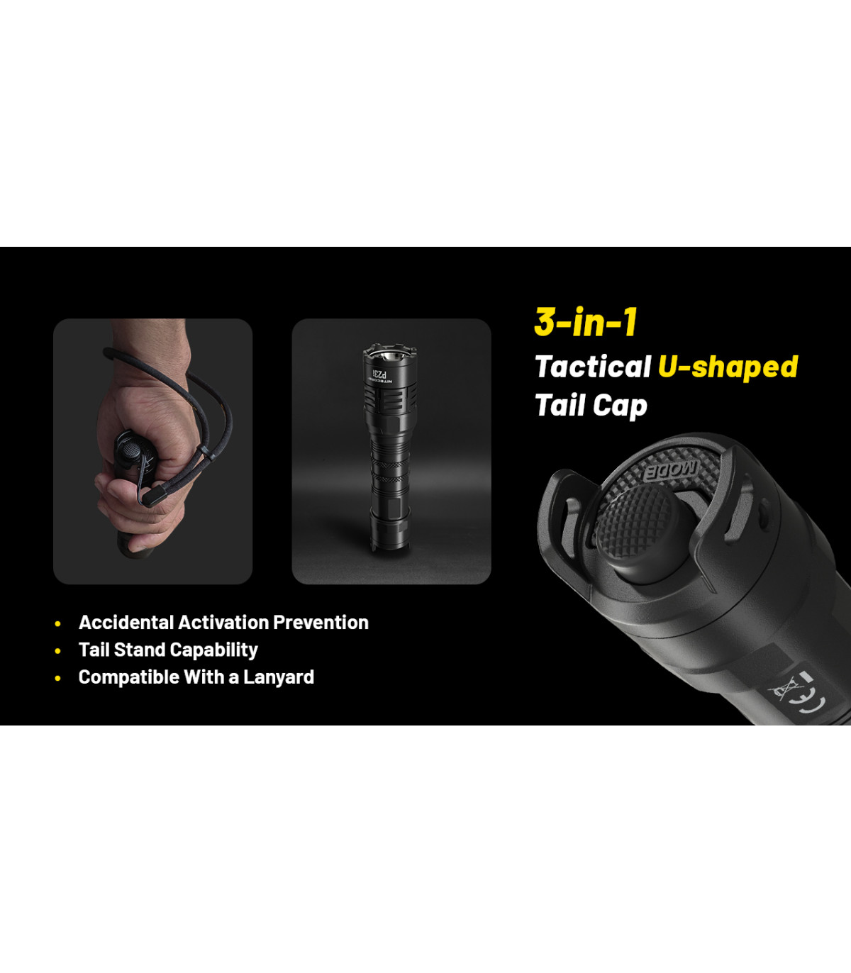 ΦΑΚΟΣ LED NITECORE PRECISE P23i, Tactical, Strobe Ready, 3000lm