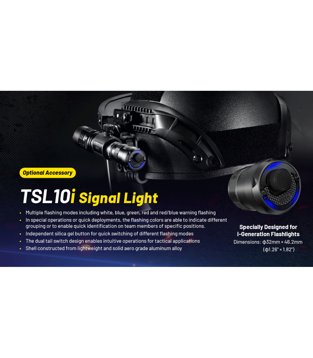 ΦΑΚΟΣ LED NITECORE PRECISE P23i, Tactical, Strobe Ready, 3000lm