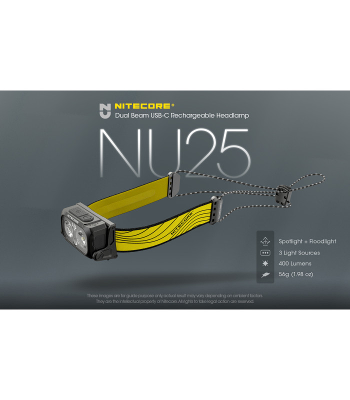 ΦΑΚΟΣ LED NITECORE HEADLAMP NU25 new, Black