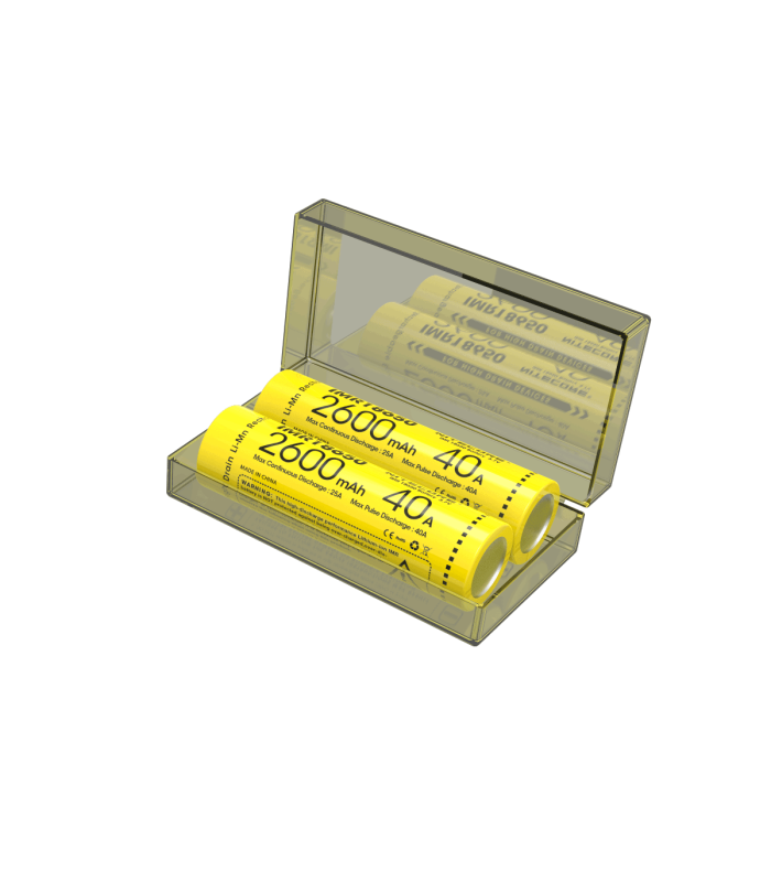 ΜΠΑΤΑΡΙΑ NITECORE IMR18650 2600mah 40A FlatTop (Ζεύγος)