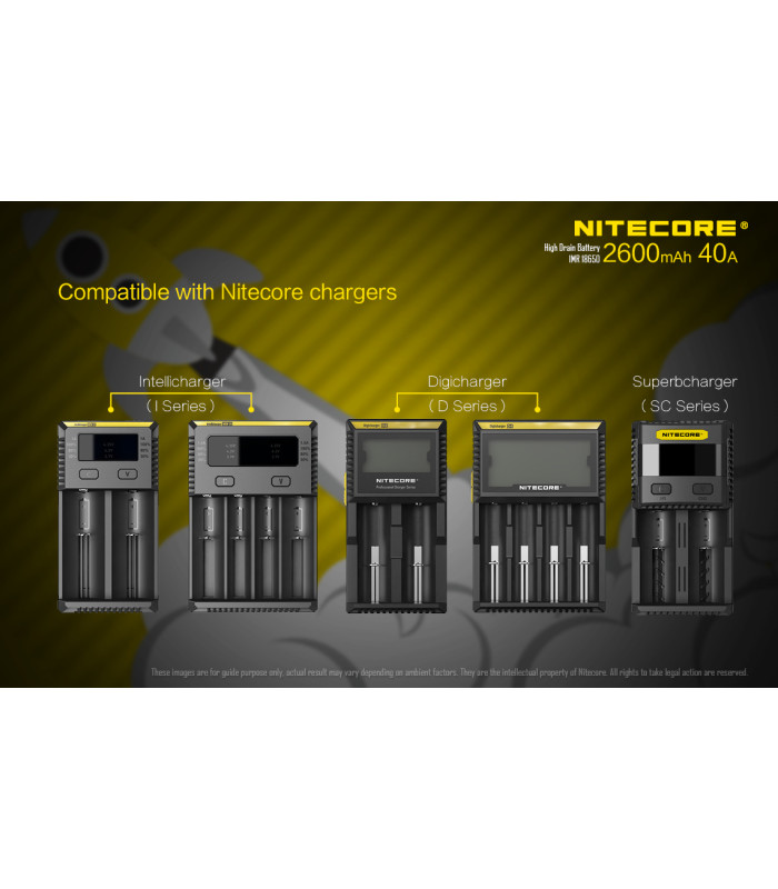 ΜΠΑΤΑΡΙΑ NITECORE IMR18650 2600mah 40A FlatTop (Ζεύγος)