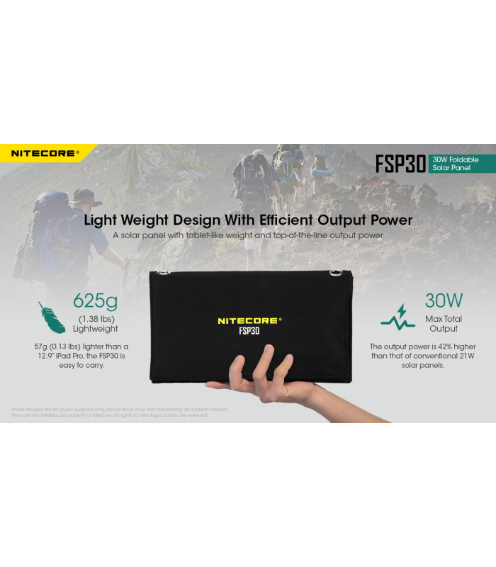 ΗΛΙΑΚΟ PANEL NITECORE FSP30, Φορητό, 30W