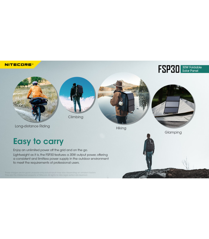 ΗΛΙΑΚΟ PANEL NITECORE FSP30, Φορητό, 30W