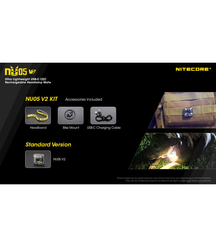 ΦΑΚΟΣ LED NITECORE HEADLAMP NU05V2 ,Kit