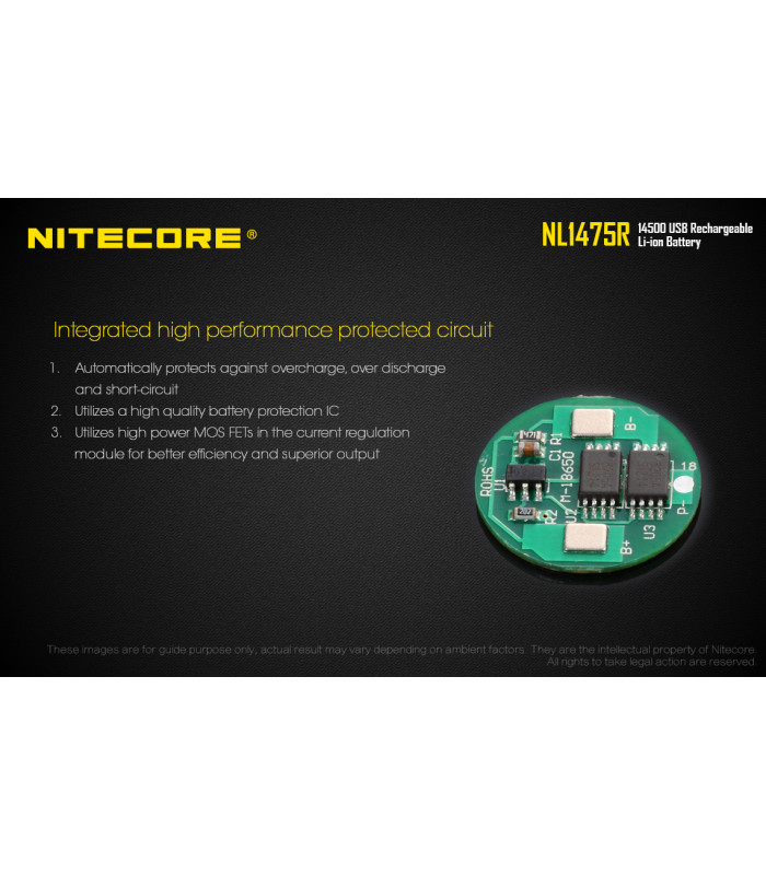 ΜΠΑΤΑΡΙΑ NITECORE NL1475R (τιμή τεμαχίου)