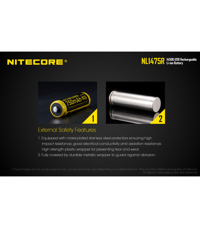 ΜΠΑΤΑΡΙΑ NITECORE NL1475R (τιμή τεμαχίου)