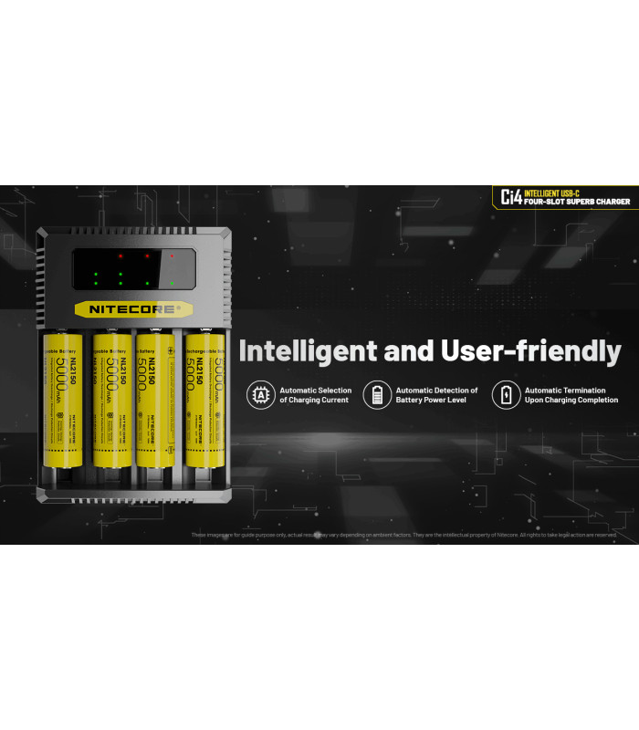 ΦΟΡΤΙΣΤΗΣ NITECORE Ci4, Τεσσάρων Θέσεων