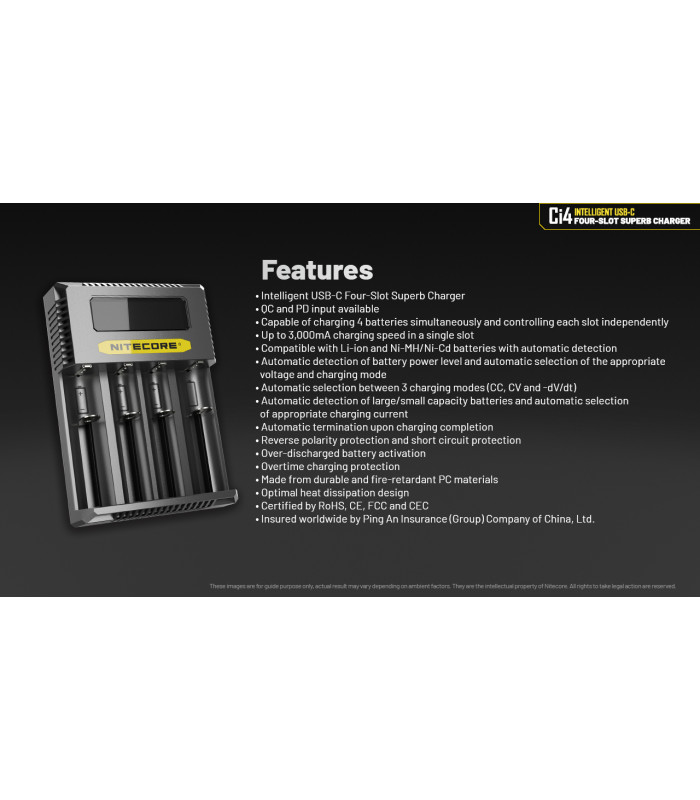 ΦΟΡΤΙΣΤΗΣ NITECORE Ci4, Τεσσάρων Θέσεων