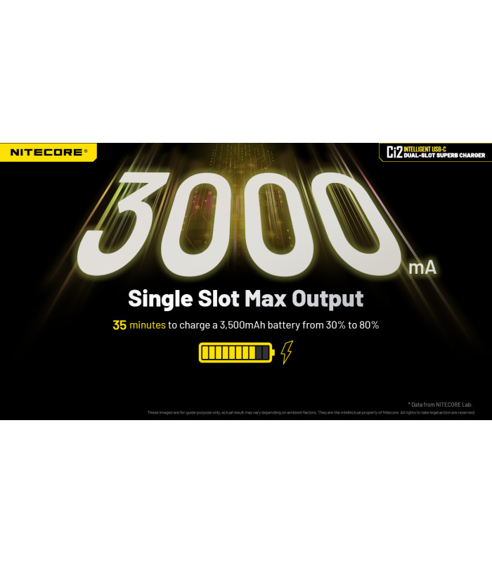 ΦΟΡΤΙΣΤΗΣ NITECORE Ci2, Δύο Θέσεων