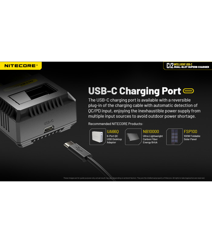 ΦΟΡΤΙΣΤΗΣ NITECORE Ci2, Δύο Θέσεων