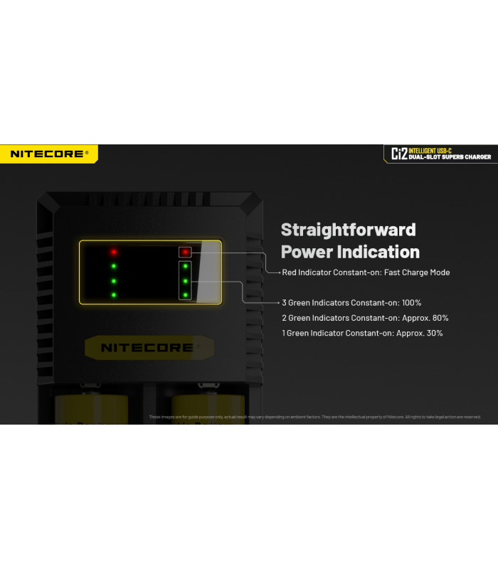 ΦΟΡΤΙΣΤΗΣ NITECORE Ci2, Δύο Θέσεων