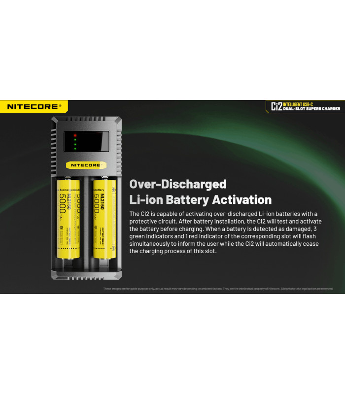 ΦΟΡΤΙΣΤΗΣ NITECORE Ci2, Δύο Θέσεων