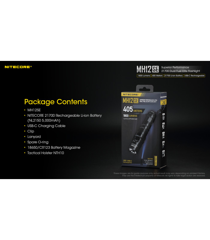 ΦΑΚΟΣ LED NITECORE MULTI TASK HYBRID MH12SE, 1800Lumens