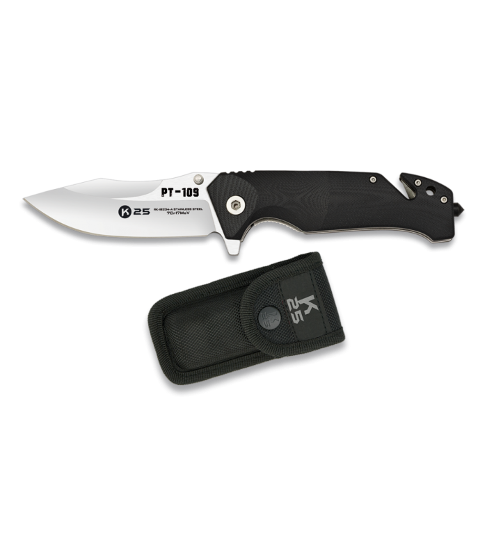 ΣΟΥΓΙΑΣ K25, Pocket knife K10 PT-109 balck 9 cm, 18234
