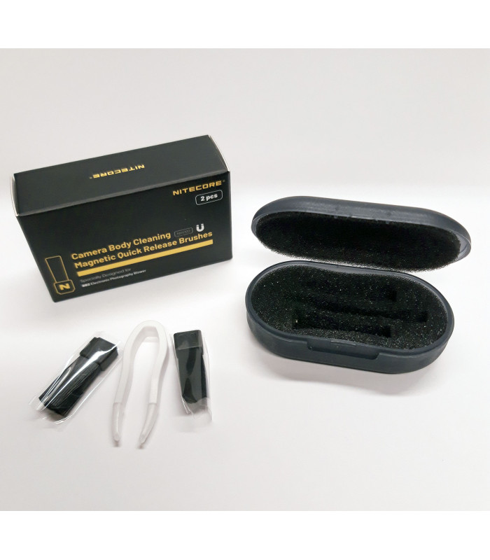 Camera Body Cleaning Magnetic Quick Release Brushes - Black