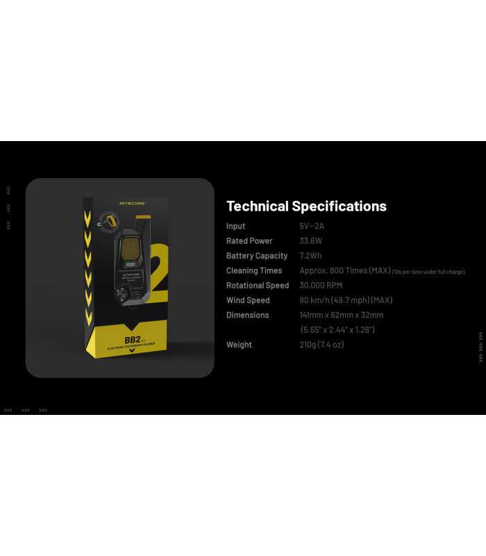 BLOWER BABY BB2, ΦΥΣΗΤΗΡΑΣ NITECORE