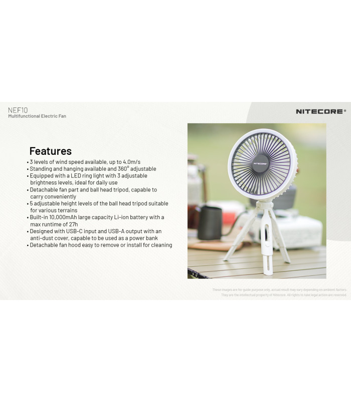 ΑΝΕΜΙΣΤΗΡΑΣ ΠΟΛΥΧΡΗΣΤΙΚΟΣ NITECORE NEF10 Grey